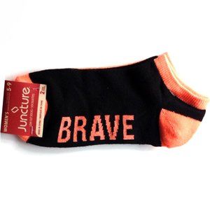 BRAVE + Neon Orange Socks